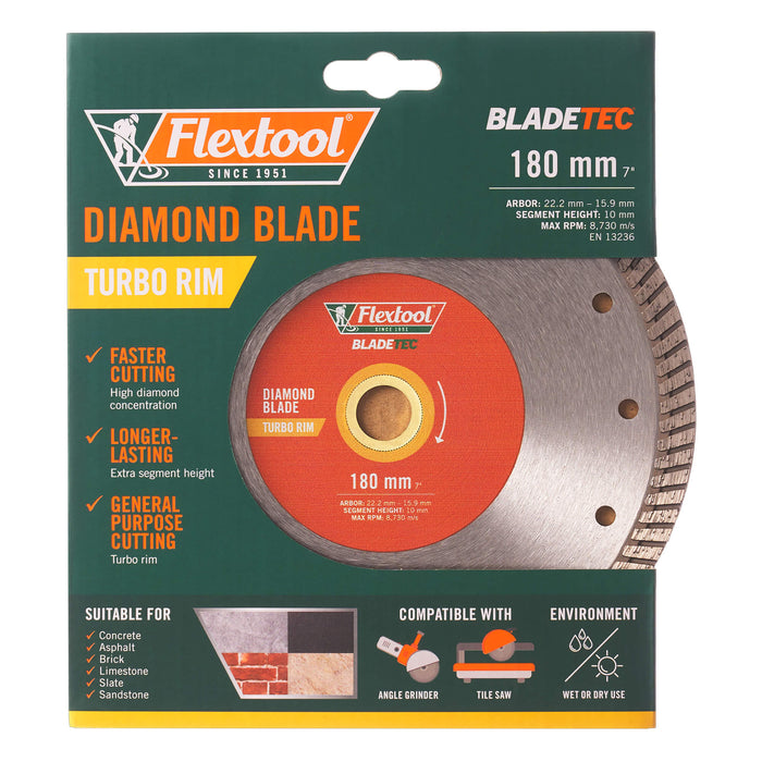 Flextool 180/7 Turbo Rim BladeTec Diamond Blade - FT102326-UNIT