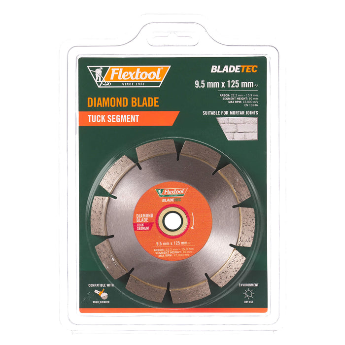 Flextool 9.5mm 125/5 Tuck Segment BladeTec Diamond Blade - FT102332-UNIT