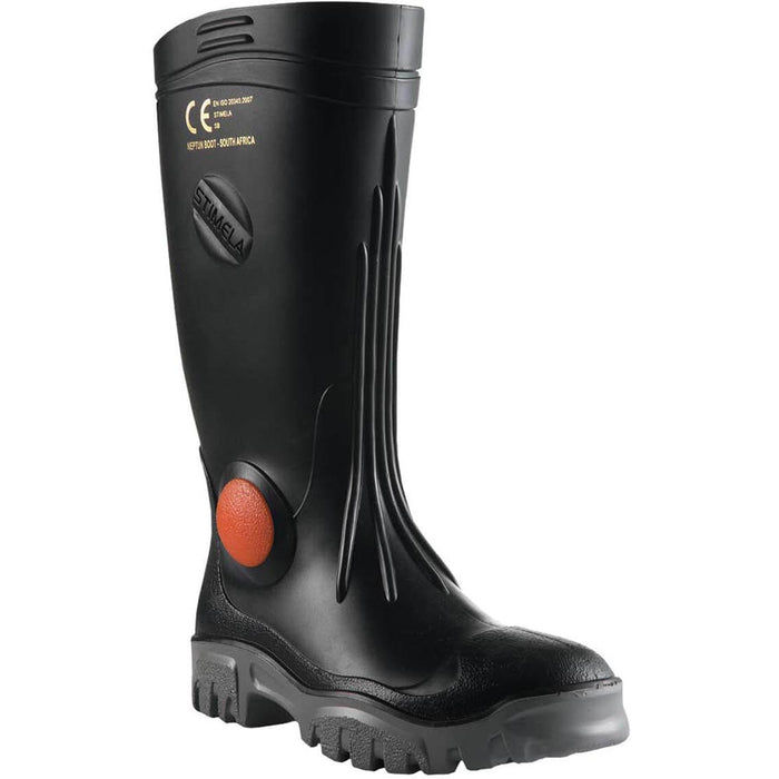 Maxisafe Stimela Superintendant Black Safety Toe & Midsole Gumboot