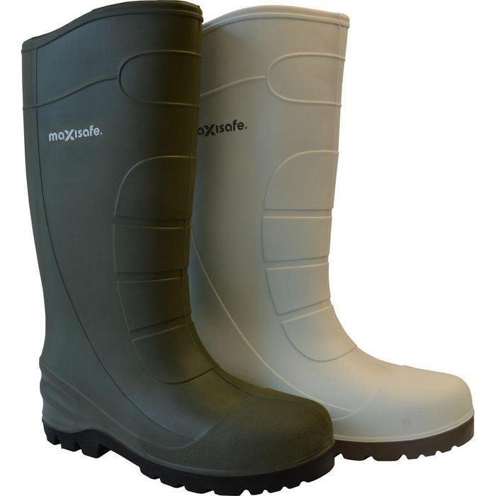 Maxisafe Patrol Green PU Boot with Safety Toe