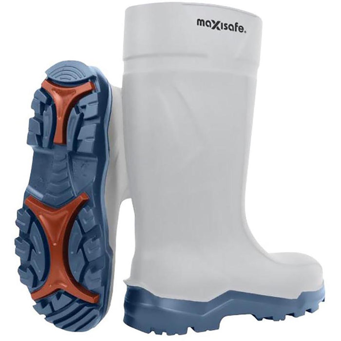 Maxisafe XtremeGrip White Polyurethane Gumboots Composite