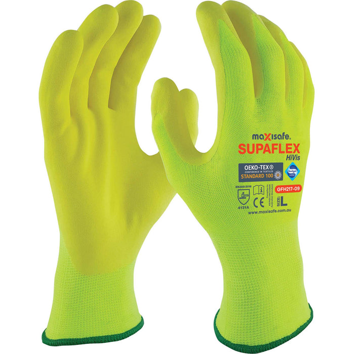 Maxisafe SupaFlex Hi-Vis Yellow Glove