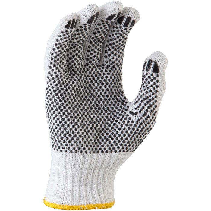 Maxisafe Knitted poly/cotton Polka Dot palm Mens Gloves GKP104-L