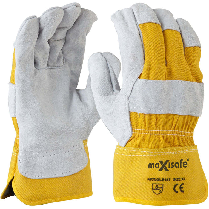 Maxisafe 'Workman' Yellow Cotton Back XL Glove GLE147-10