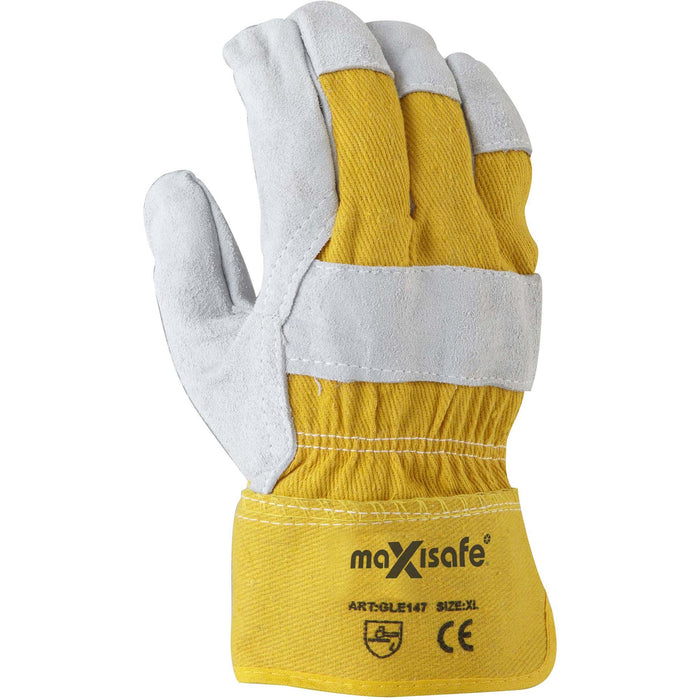 Maxisafe 'Workman' Yellow Cotton Back XL Glove GLE147-10