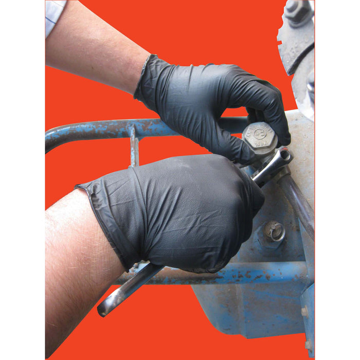 Maxisafe BLACK SHIELD Extra Heavy Duty Nitrile Gloves