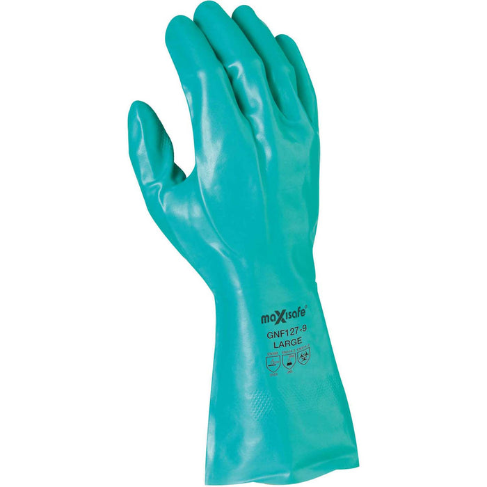 Maxisafe Green Nitrile Chemical 33cm Glove