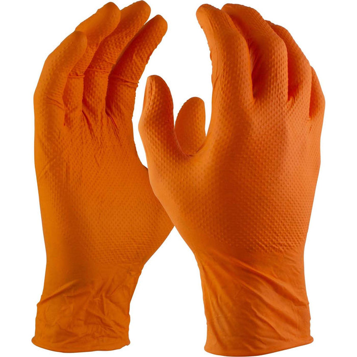 Maxisafe Shield Heavy Duty Nitrile with Diamond Grip Orange Glove