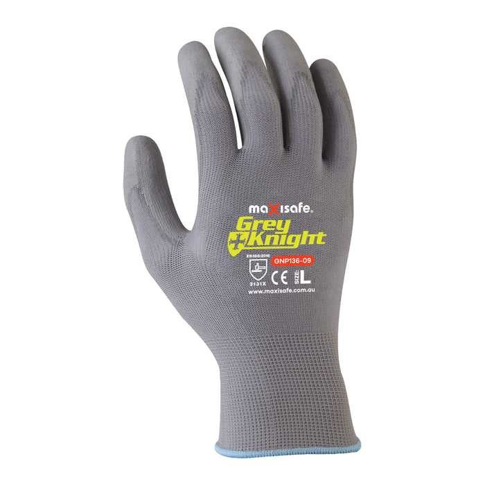 Maxisafe Grey Knight PU Coated Glove