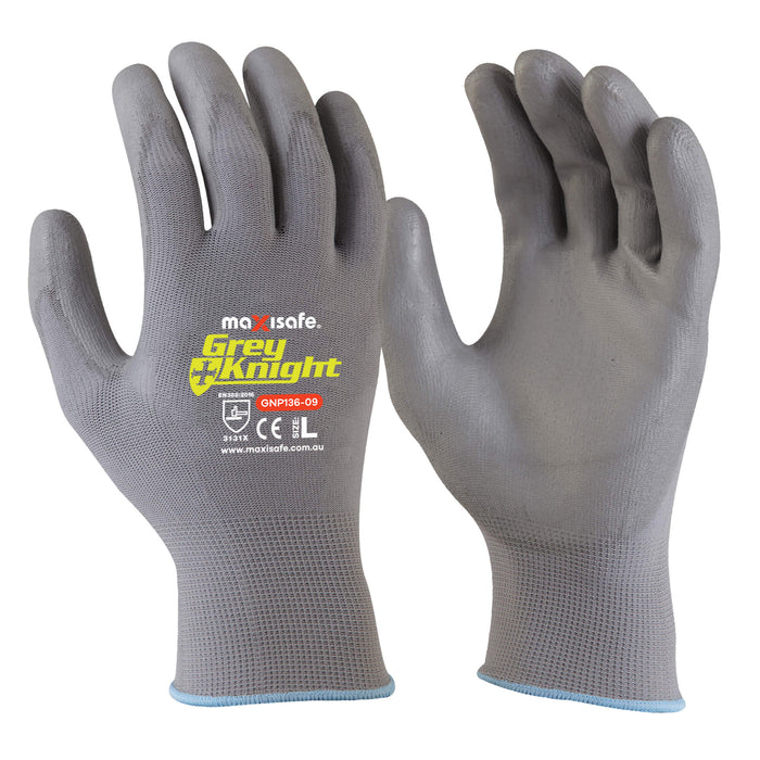 Maxisafe Grey Knight PU Coated Glove