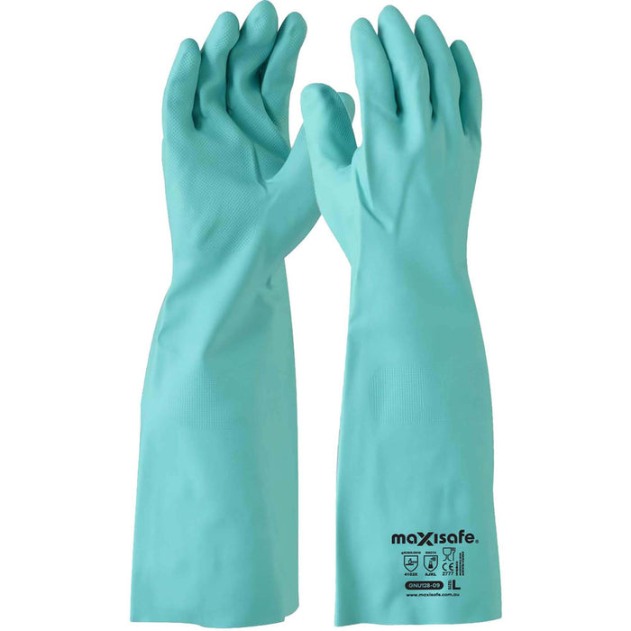 Maxisafe Green Nitrile Chemical 45cm Glove