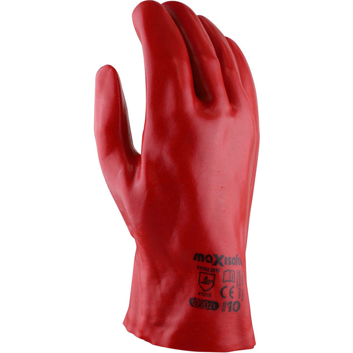 Maxisafe Red PVC 27cm Gauntlet GPR121