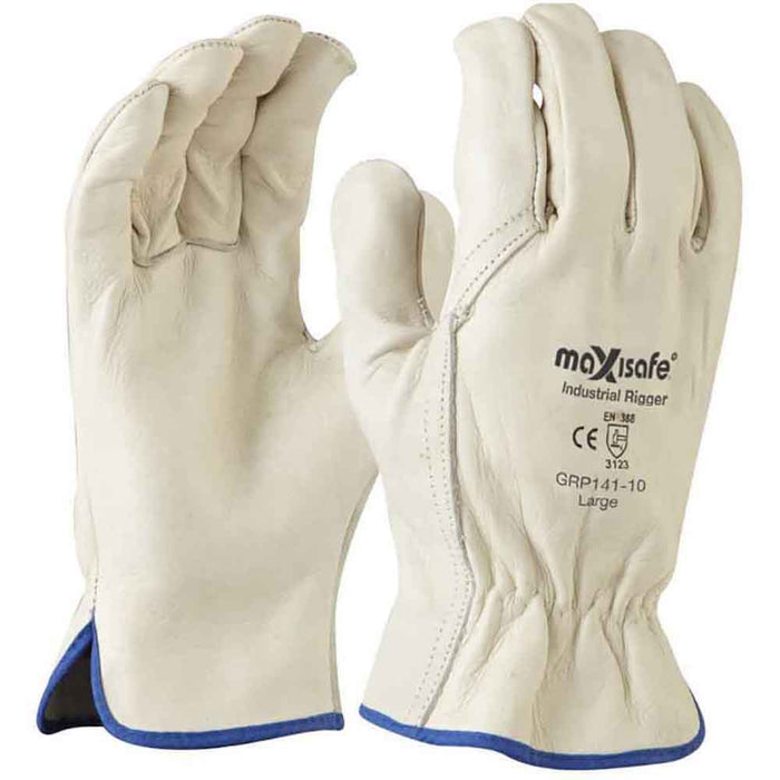 Maxisafe Premium Beige Rigger Glove, Retail Carded