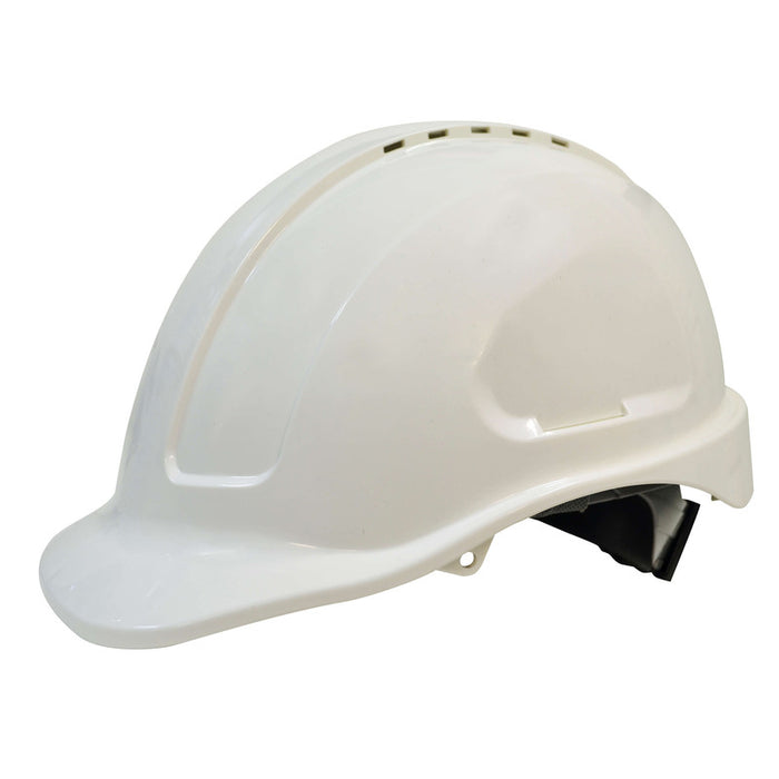 Maxisafe Maxiguard Vented Ratchet Harness White Hard Hat