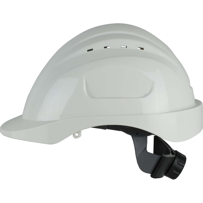 Maxisafe Maxiguard Long Peak  Ratchet Harness White Hat HVR585-W