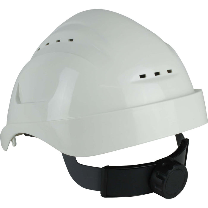 Maxisafe Maxiguard Long Peak  Ratchet Harness White Hat HVR585-W