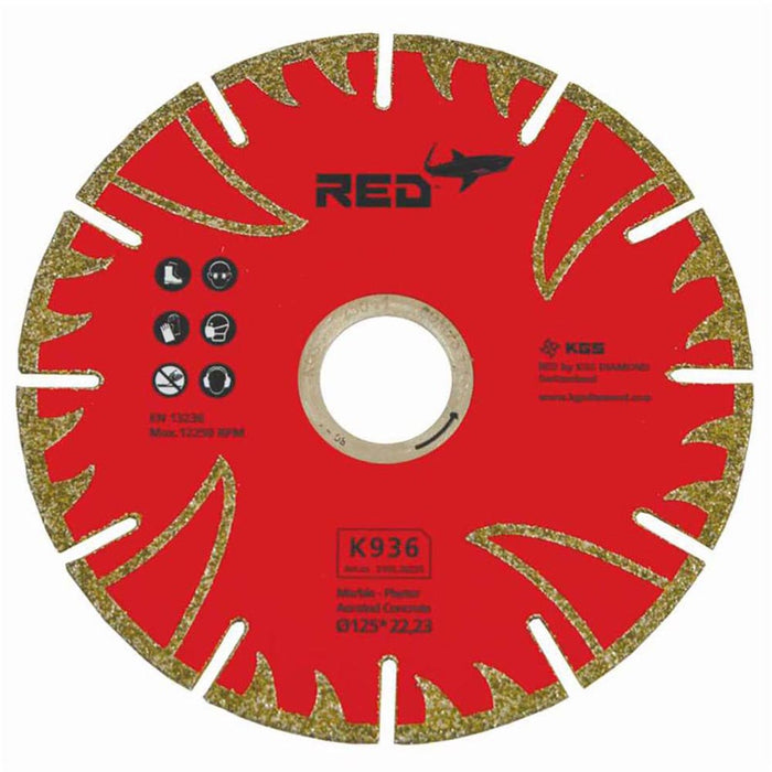 KGS 5inch Red Shark K936 Electroplated Blade - KGS3102.20235