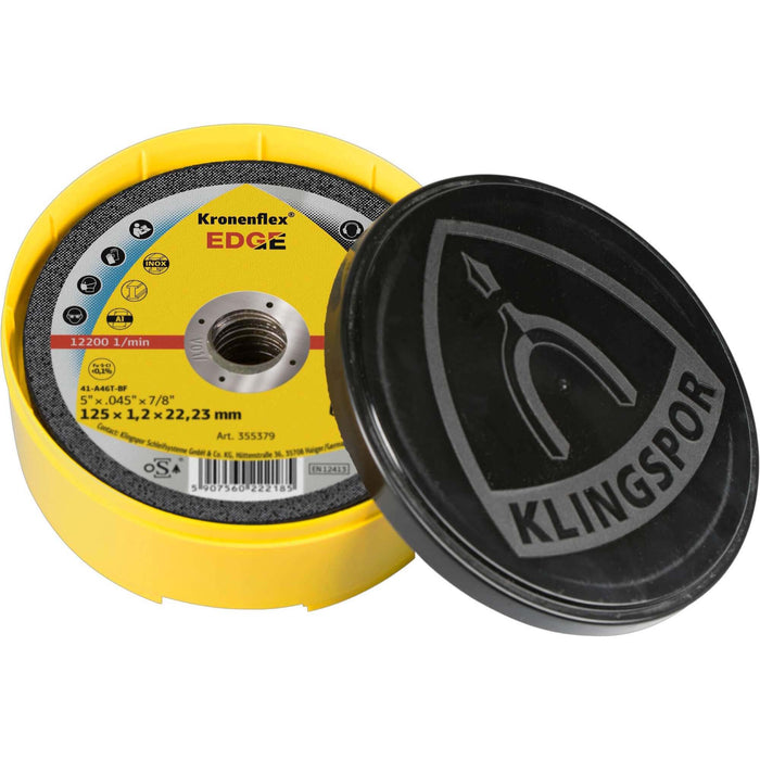 Klingspor Kronenflex EDGE cutting disc 125mm cuts steel / stainless steel / aluminum