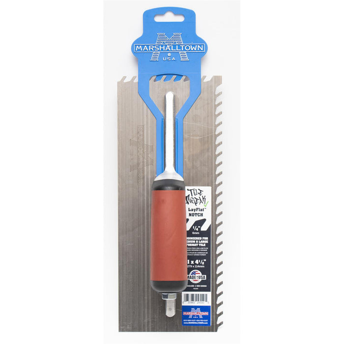 Marshalltown 406mm x 102mm Blade Tilers LayFlat 6mm Notched Trowel LF1416SD