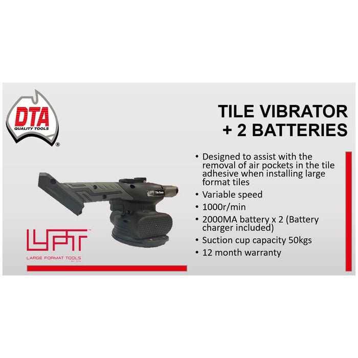 DTA Tile Vibrator - Bonus Battery Variable Speed - LFTVBB