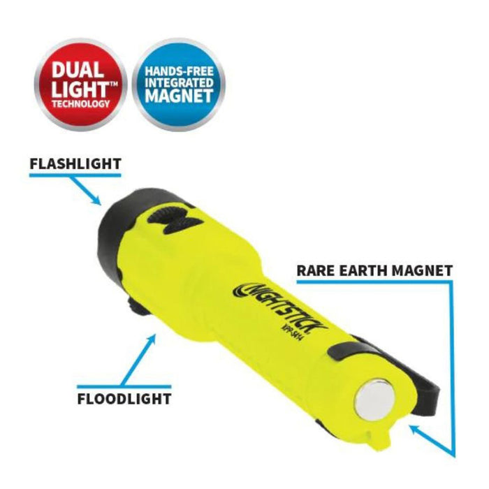 Maxisafe Dual-light Flashlight with Tail Magnet - Intrinsically Safe 