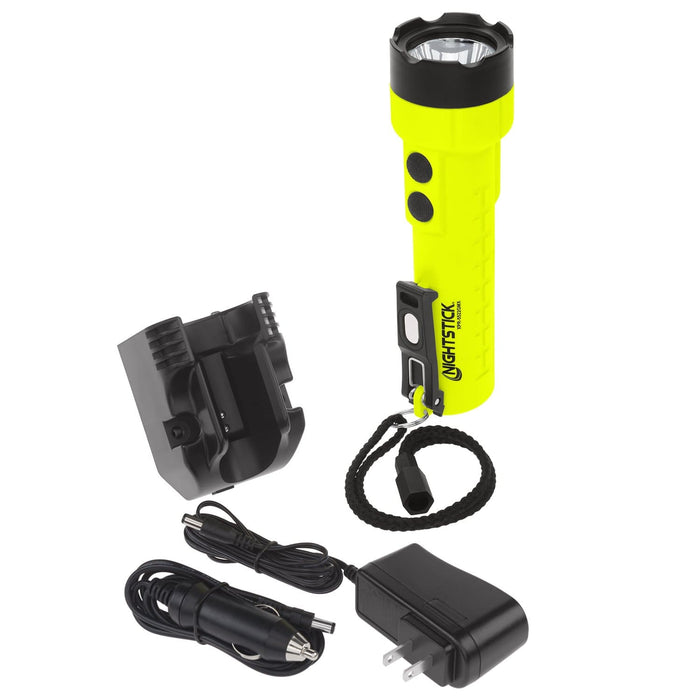 Maxisafe Nightstick Rechargable Dual-Light Flashlight w/Magnets - Intrinsically Safe