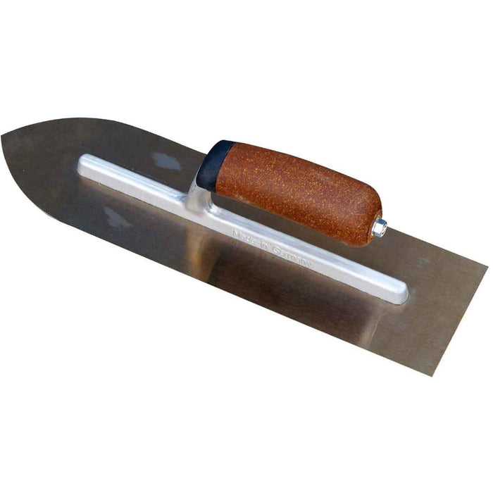 Marco Pro - German Premium Pointed Concrete Trowel - Golden Stainless - 455 X 115mm - Cork Handle