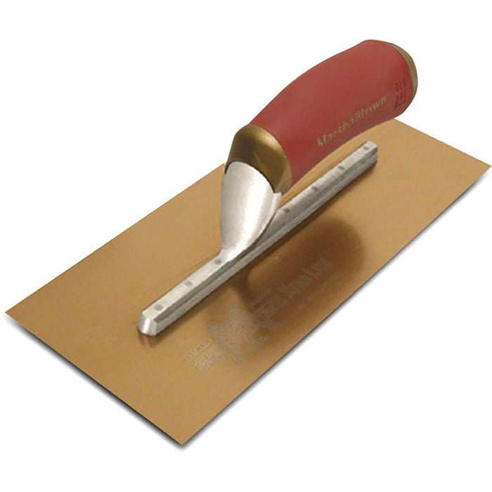 Marshalltown PermaShape Golden Stainless Finishing Trowel with DuraSoft Handle MT145GSFPDXH - 27973