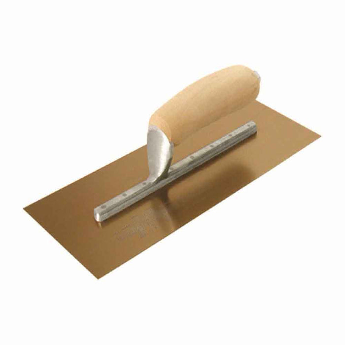 Marshalltown 305mm X 127mm Finishng Permaflt Gold Stainless Steel Trowel MT7GSFP - 12167