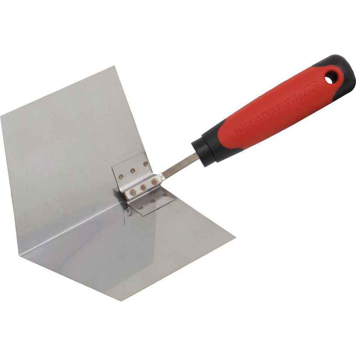 Marshalltown 102 x 127mm Stainless Steel with Soft Grip Handle Corner Plaster Trowel MTCT911 - 19285