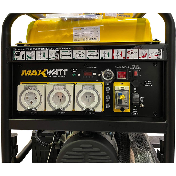 MaxWatt 13.5kVA Open Frame Generator Electric Start with 2 wire Auto Start - MX13000AS