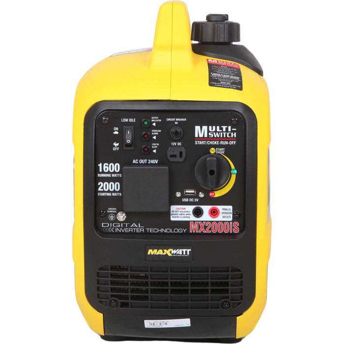 MaxWatt 2000W Pure Sine Wave Digital Inverter Generator MX2000IS