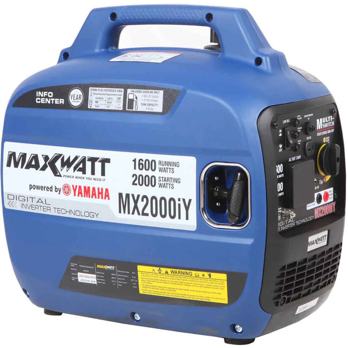 MaxWatt 2000W Pure Sine Wave Digital Inverter Generator MX2000IY