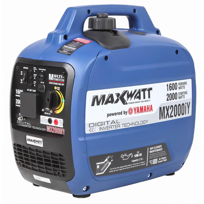 MaxWatt 2000W Pure Sine Wave Digital Inverter Generator MX2000IY