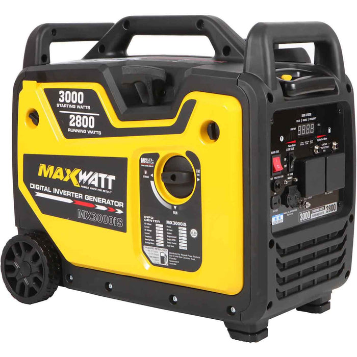 Maxwatt 3000 Watt Recoil Start Inverter Generator MX3000IS