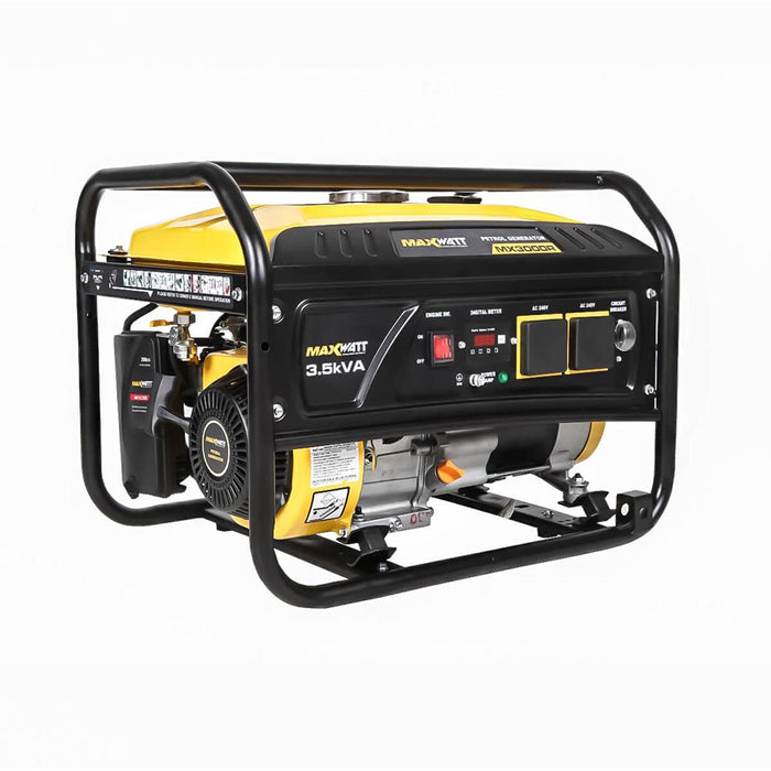 MaxWatt 3.5kVA Petrol Generator Recoil Start MX3000R