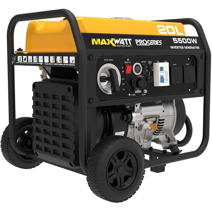 MaxWatt 5500 Watt Open Frame Inverter Generator Electric Start - MX6500I