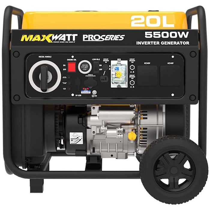 MaxWatt 5500 Watt Open Frame Inverter Generator Electric Start - MX6500I