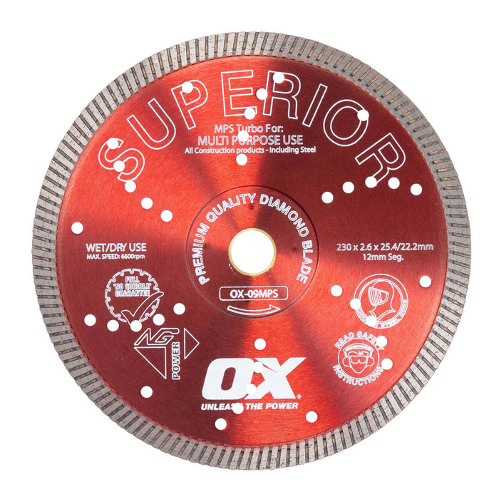 OX MPS SUPERIOR Turbo Diamond Blade