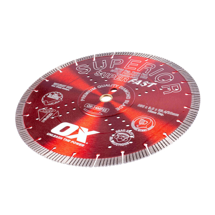 OX Diamond Blade Guaranteed to cut all Construction Products and Fast Cutting