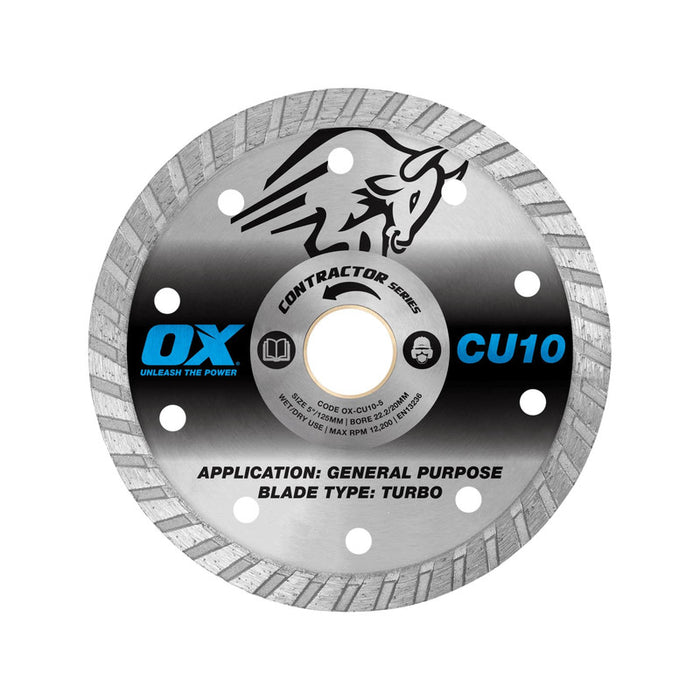 OX 125mm Contractor Segmented Diamond Blade For General Purpose