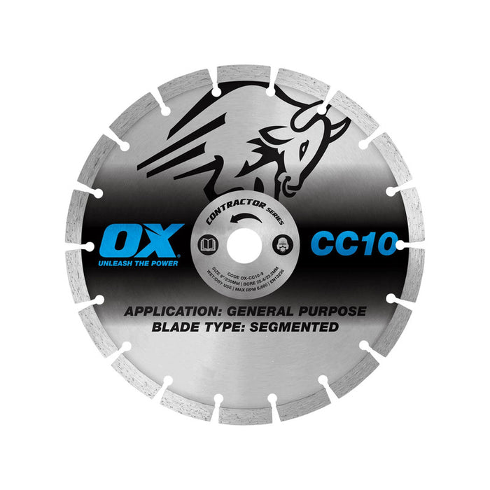 OX 230mm Contractor Segmented Diamond Blade For General Purpose