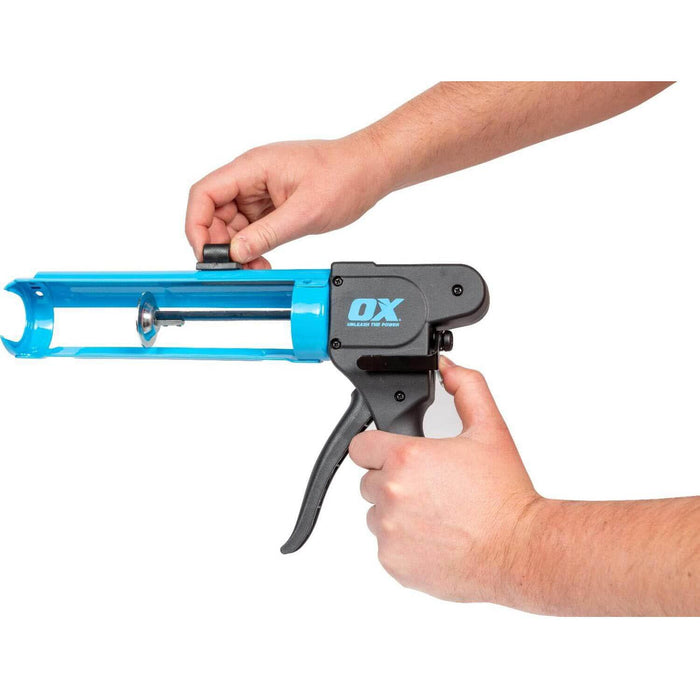 OX Tools 10OZ 7:1 Thrust Ratio Pro Rodless Caulking Gun OX-P044910