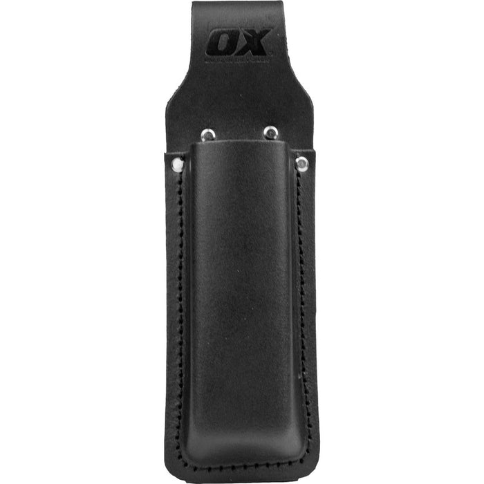 OX Trade Black Leather Torpedo Level Holder