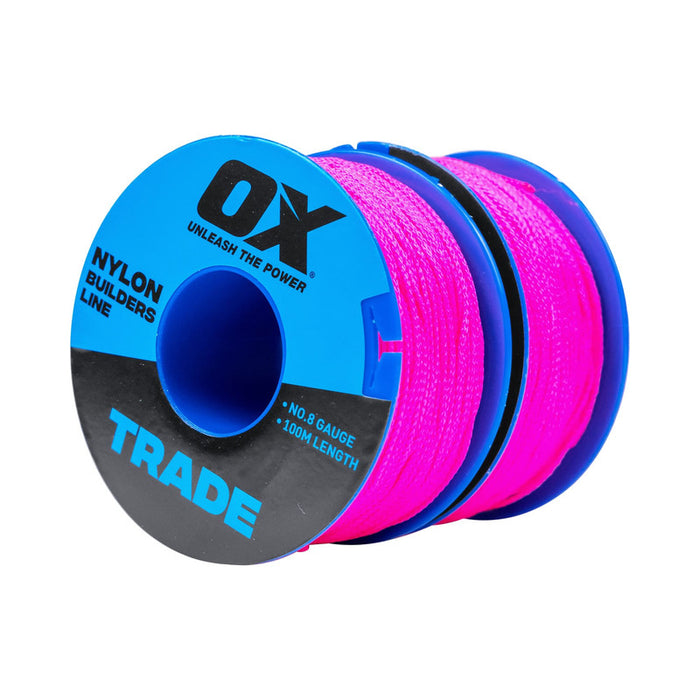 OX Trade 8# 100m Pink Builders Line - 2pk