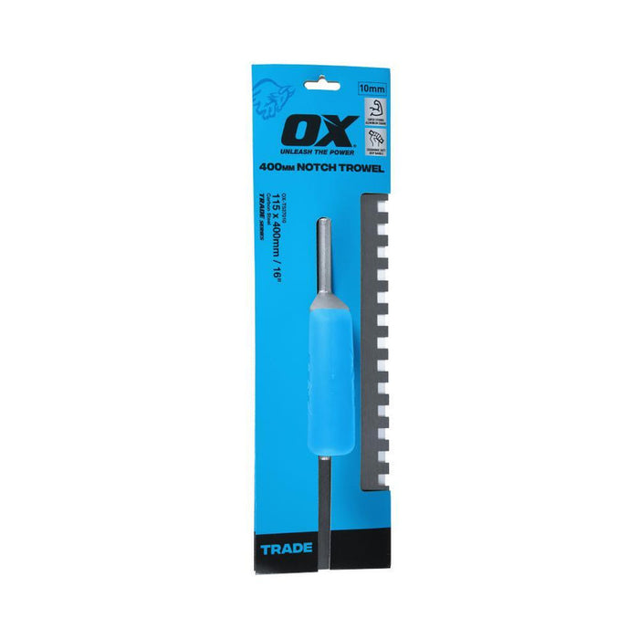 OX Trade 400mm Notch Trowel