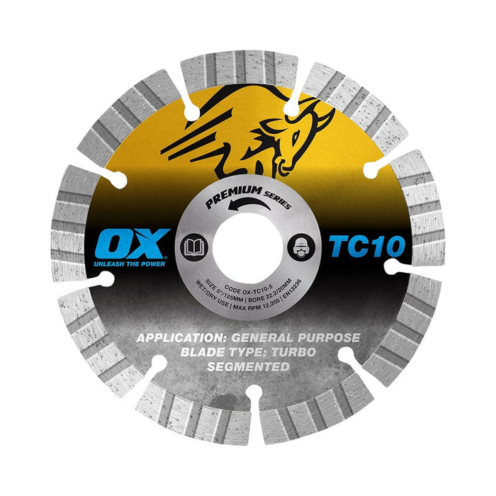 OX Premium Turbo Segmented Blade For Concrete/General Purpose