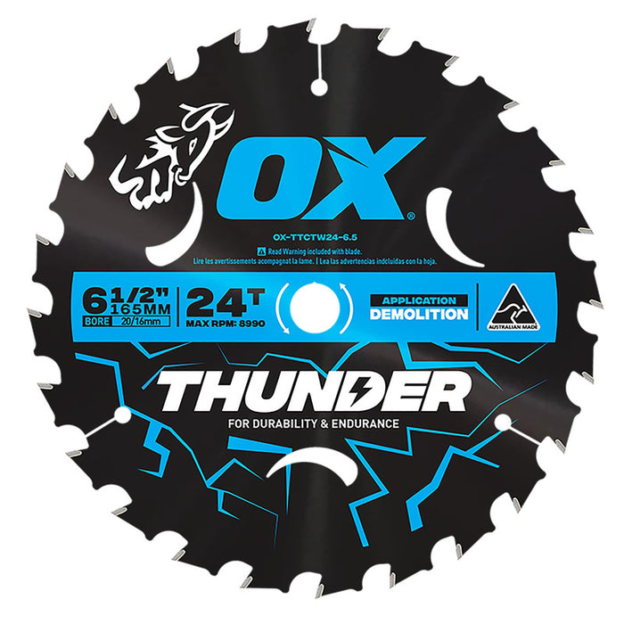 OX Pro 24-Tooth Thunder 6-1/2-Inch Circular Saw Blade