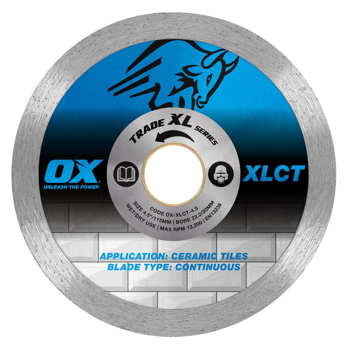 OX Trade XL Continuous Diamond Blade - Ceramic Tiles