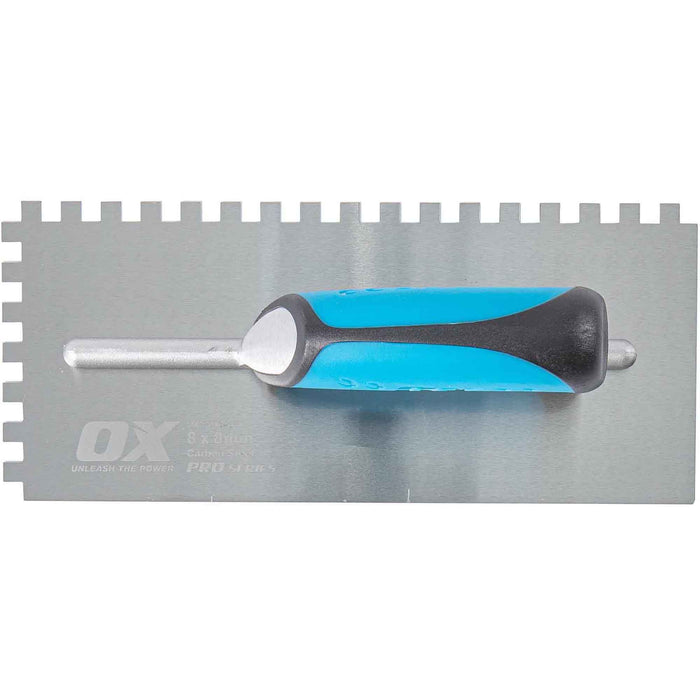 OX Tools Professional 8x8 Notch Trowel OX-P013408